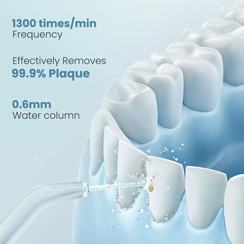 Water Flosser Cordless for Teeth Cleaning - 230ML Tank, 4 Replaceable Jet Tips, 3 Adjustable Modes (Soft, Normal, Pulse) - IPX7 Waterproof, USB Rechargeable Oral Irrigator for Braces, Gum - Image 5
